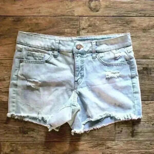 Sound Style light blue denim distressed shorts 6